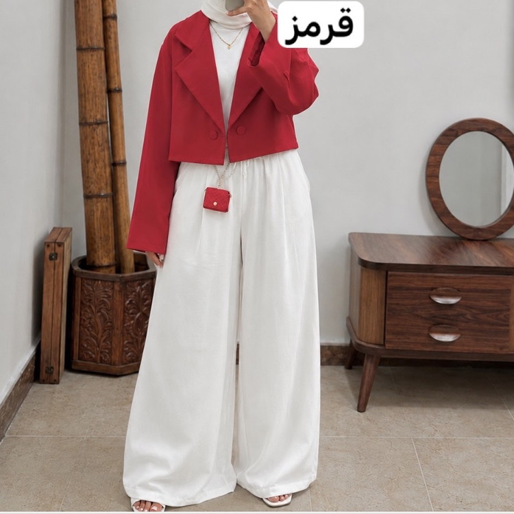 کراپ کت/کت عروسکی/کت /کت دخترانه/کت زنانه/کت استین بنددار