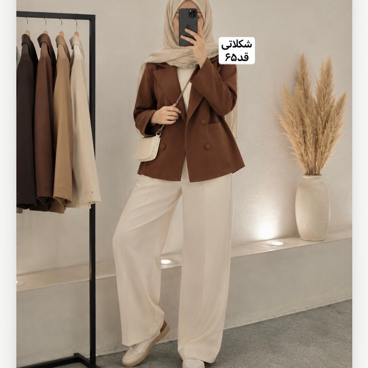 کت زنانه/کت قهوه ای/کت مازراتی/مانتوکتی/کت جدید/کت فری سایز