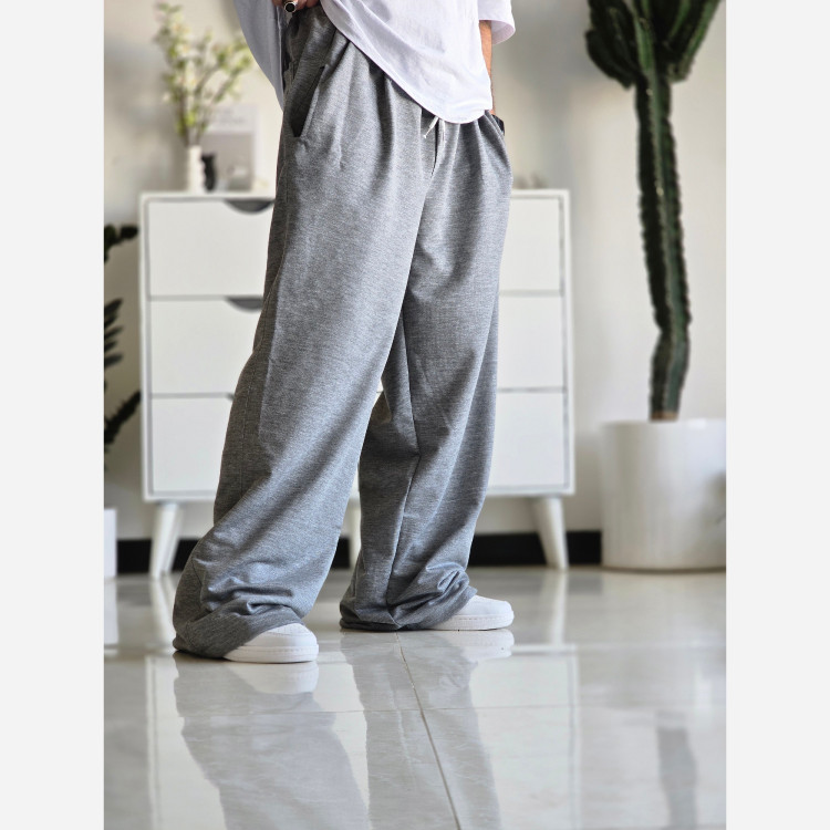 شلوار جاگر فول بگ پارچه ملانژ