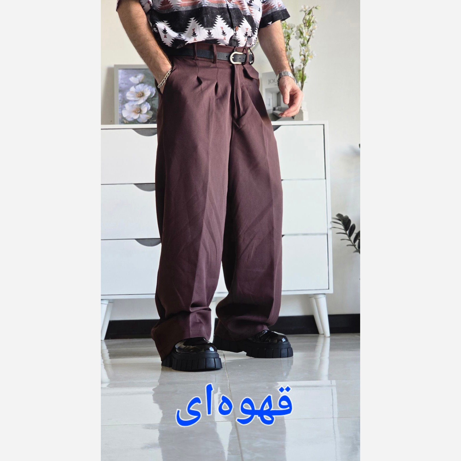 شلوار بگ پارچه ای مازراتی(پک 8 عددی)