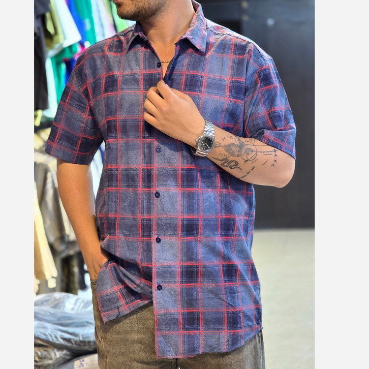 پیراهن لی سایز بزرگ مردانه آستین کوتاه