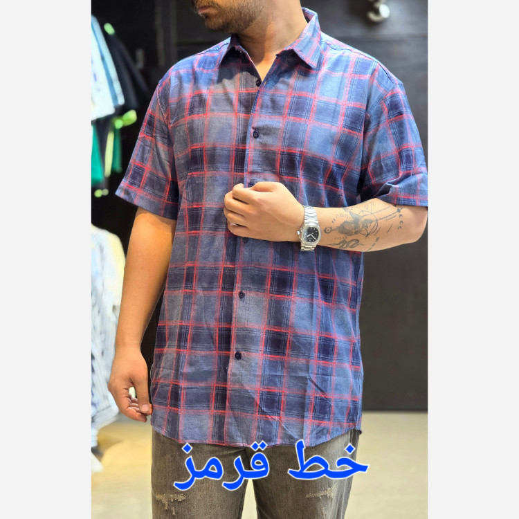 پیراهن لی سایز بزرگ مردانه آستین کوتاه