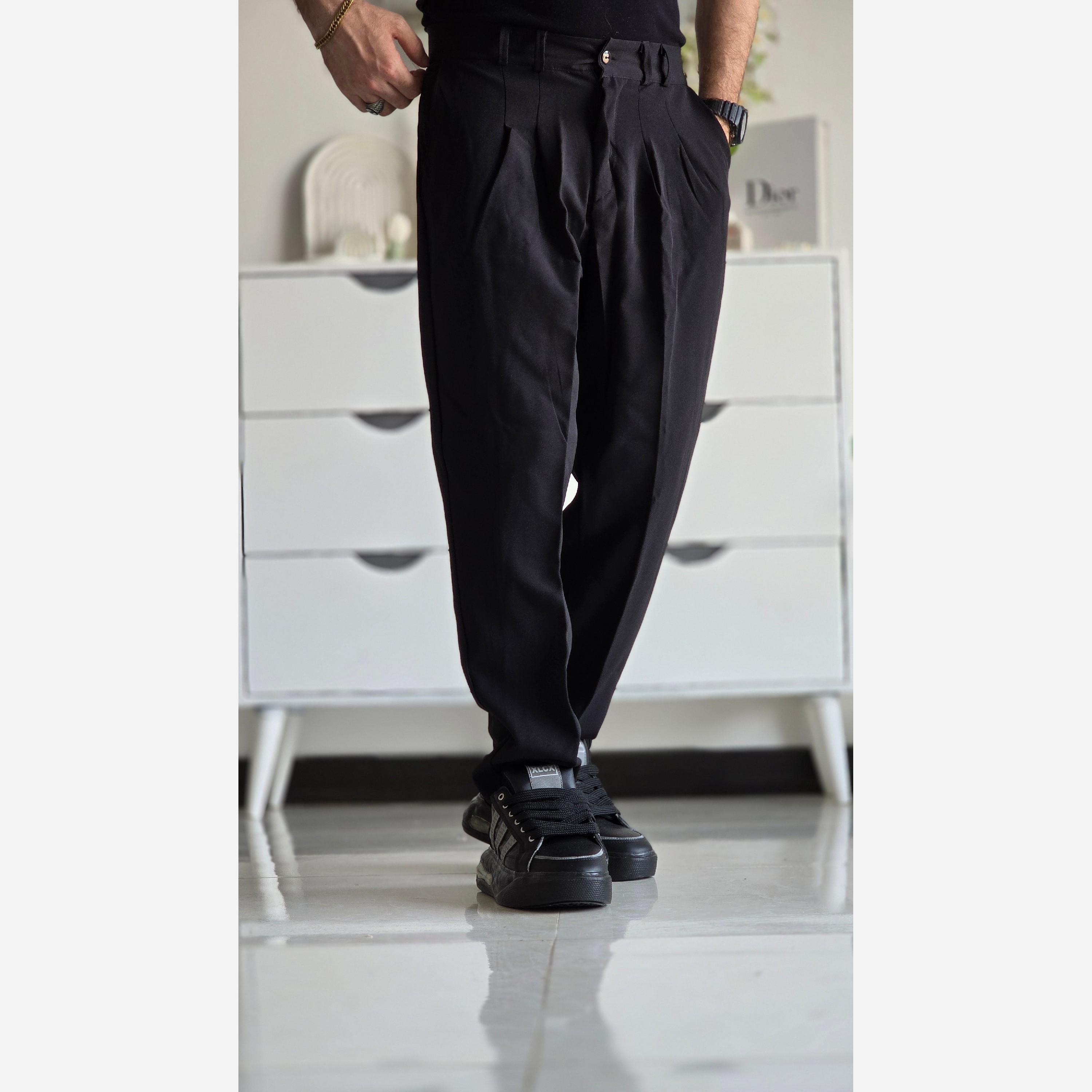 شلوار پارچه ای مردانه پیله دار پارچه مازراتی