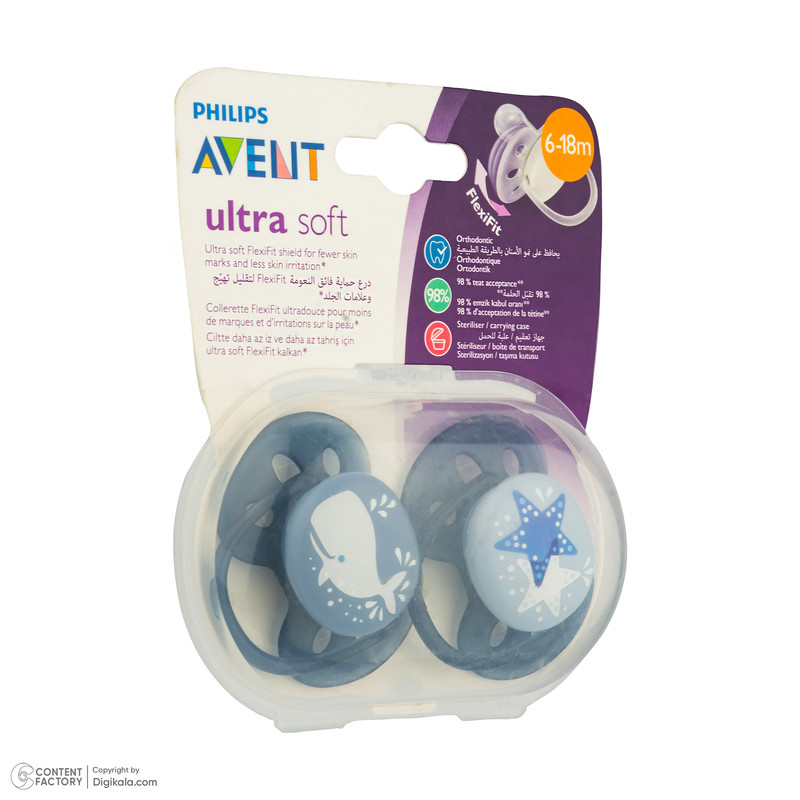 پستانک ارتودنسی فیلیپس مدل Ultra Soft - بسته 2 عددی