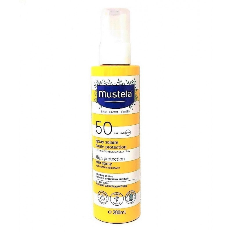 اسپری ضدآفتاب کودک موستلا مدل SPF50 حجم 200 میلی لیتر