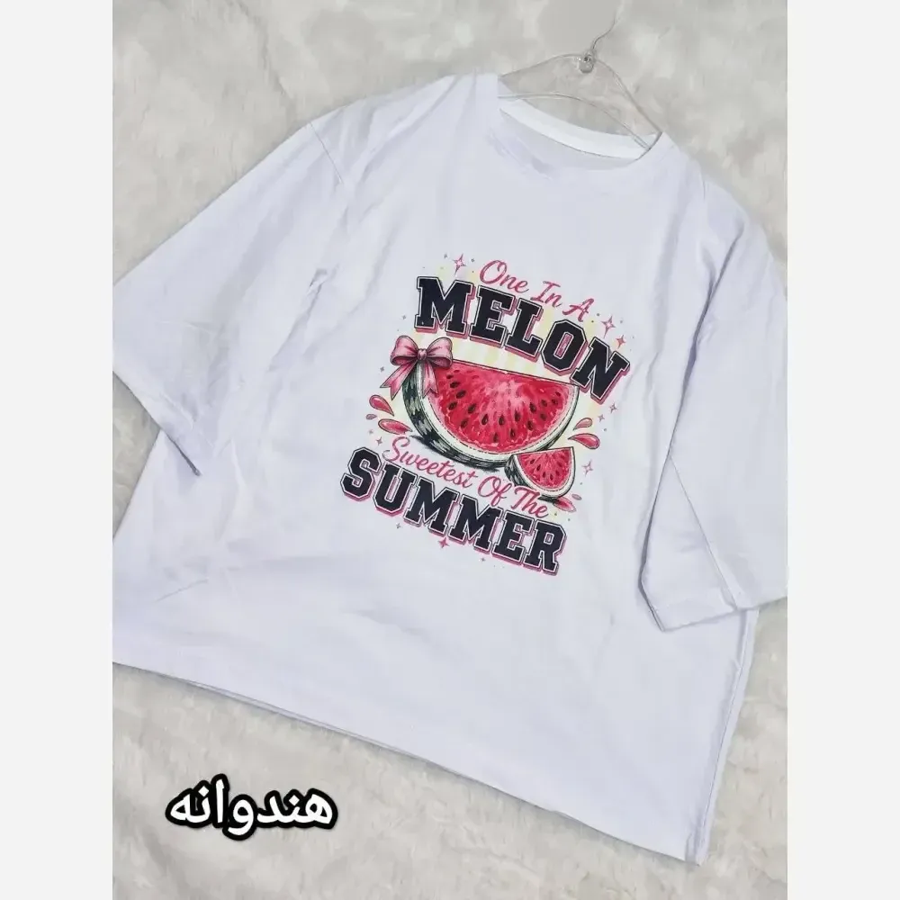 تیشرت باکسی هاوایی نخ پنبه فری سایز