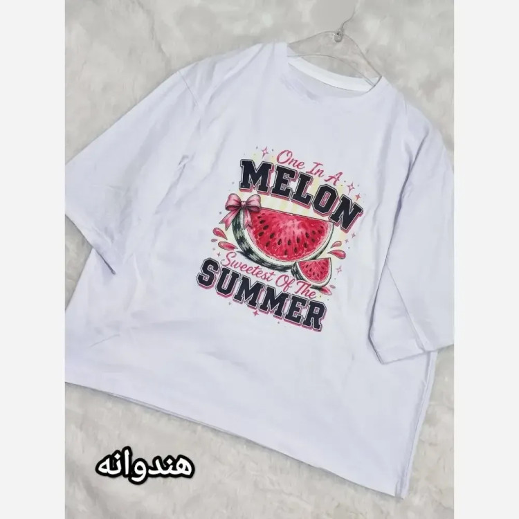 تیشرت باکسی هاوایی نخ پنبه فری سایز
