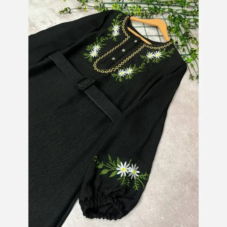 پیراهن بلند زنانه شانتون گرم بالا مدل پریدخت سایز فری