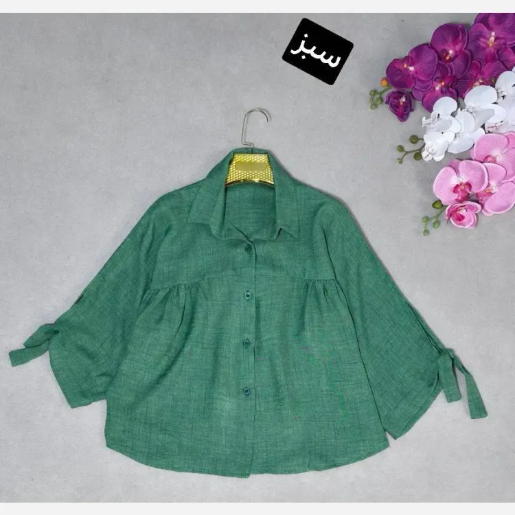 شومیز عروسکی جنس شانتون درجه یک فری سایز