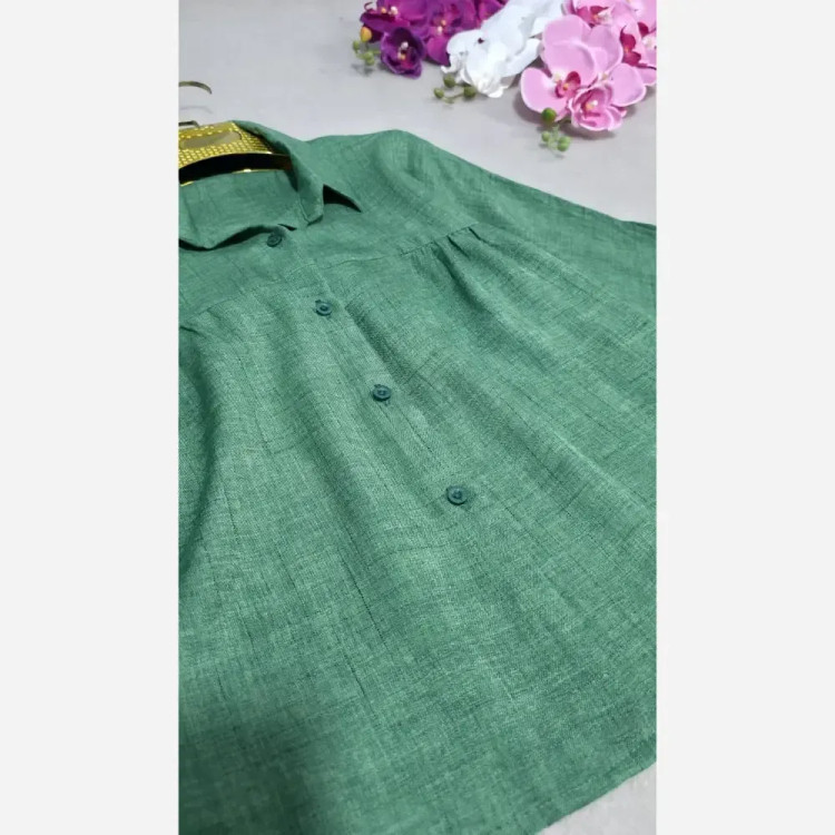 شومیز عروسکی جنس شانتون درجه یک فری سایز