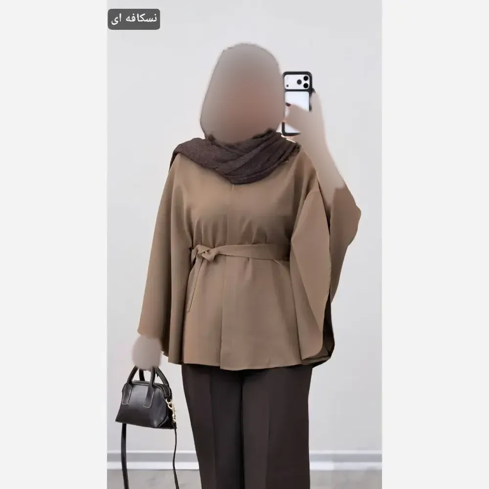 شنل زنانه روژان جنس مازراتی درجه یک فری سایز