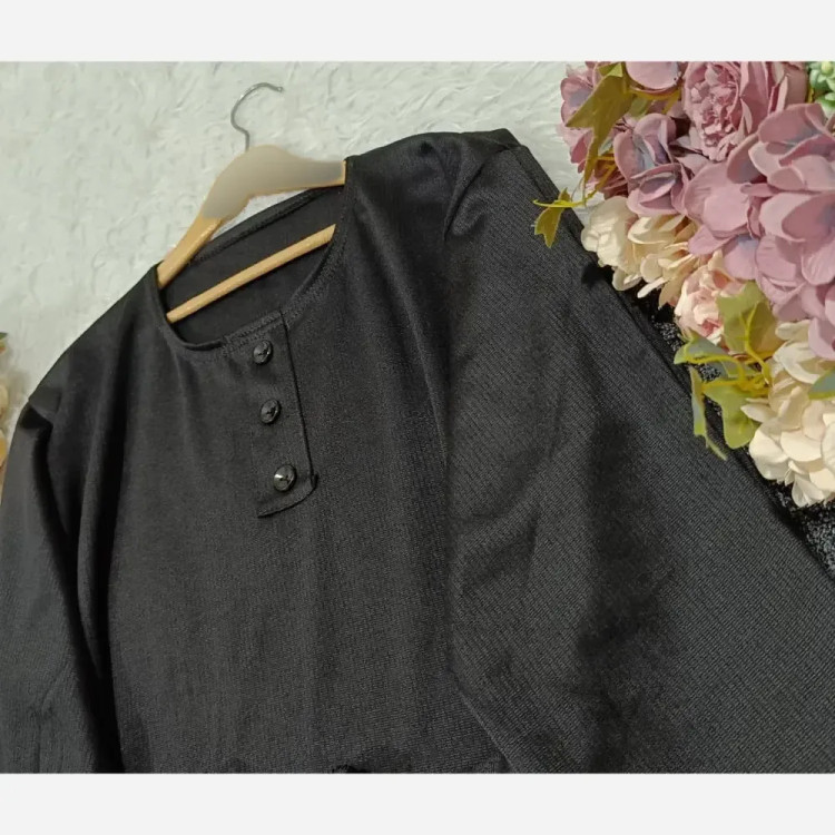 ست تونیک شلوار کبریتی مشکی فری سایز 38 تا 48