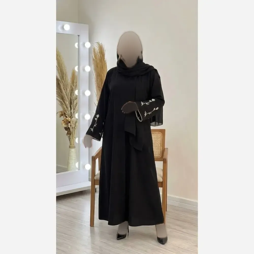 عبا زنانه مدل عباسلما جنس الیزه رنگ مشکی