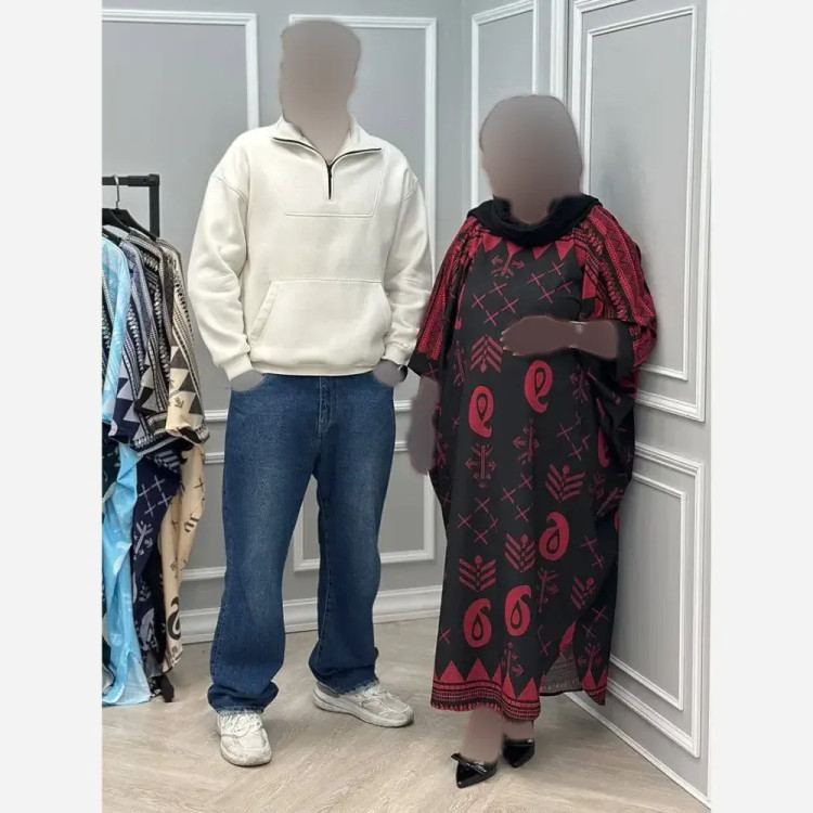لباس ساحلی عبایی زنانه مدل بهنوش جنس بوگاتی درجه یک فری سایز