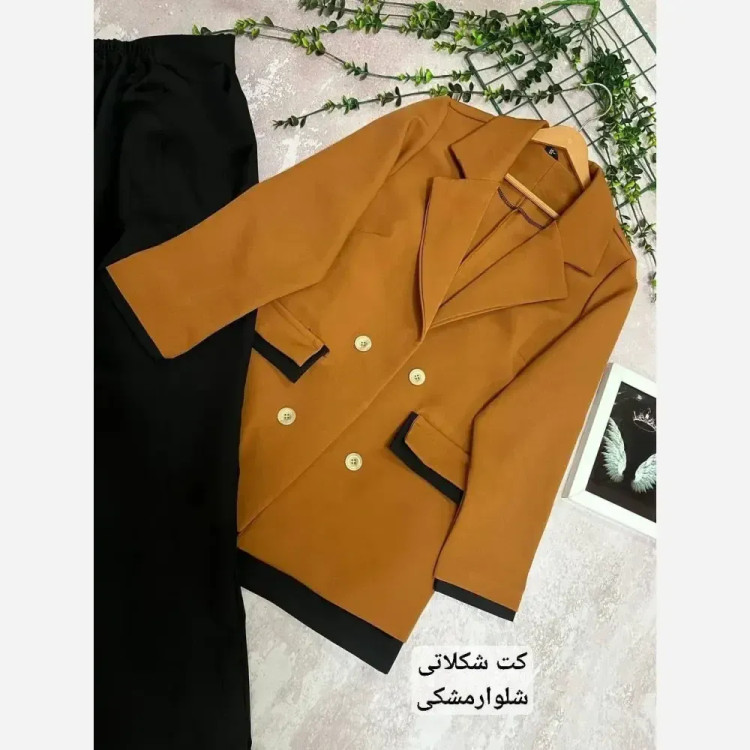 کت شلوار زنانه مازراتی نخ توئیست اعلا مدل غمزه سایز 38 تا 48
