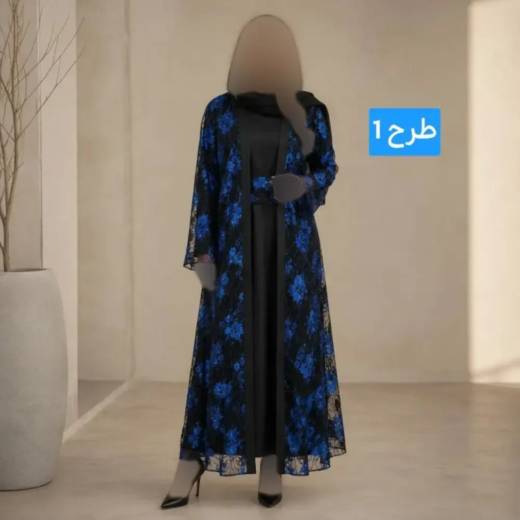 ست دو تیکه طرح ثریا سارافون صوفیا و رویه دانتل سایز 38 تا 48