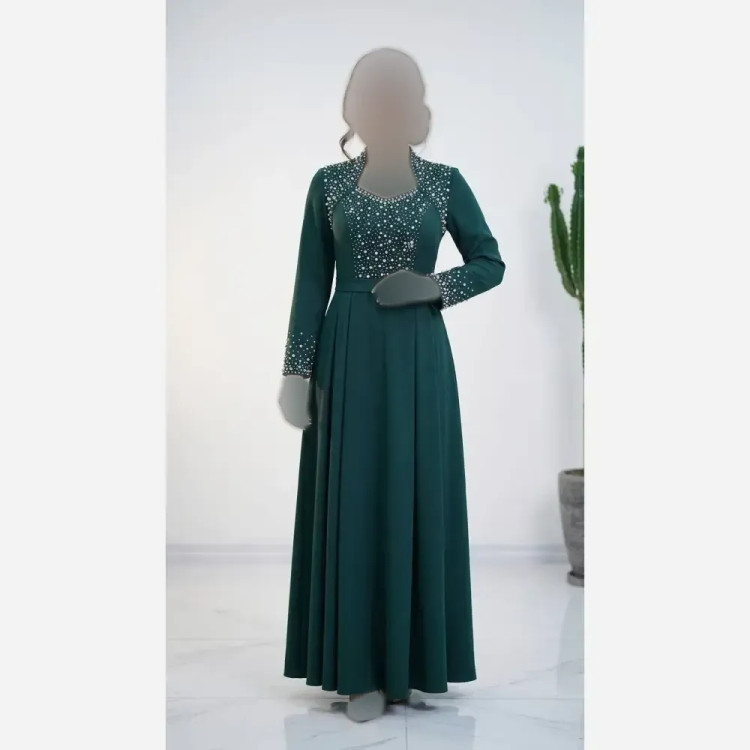 پیراهن زنانه مارال جنس کرپ دالقیچ قد 150