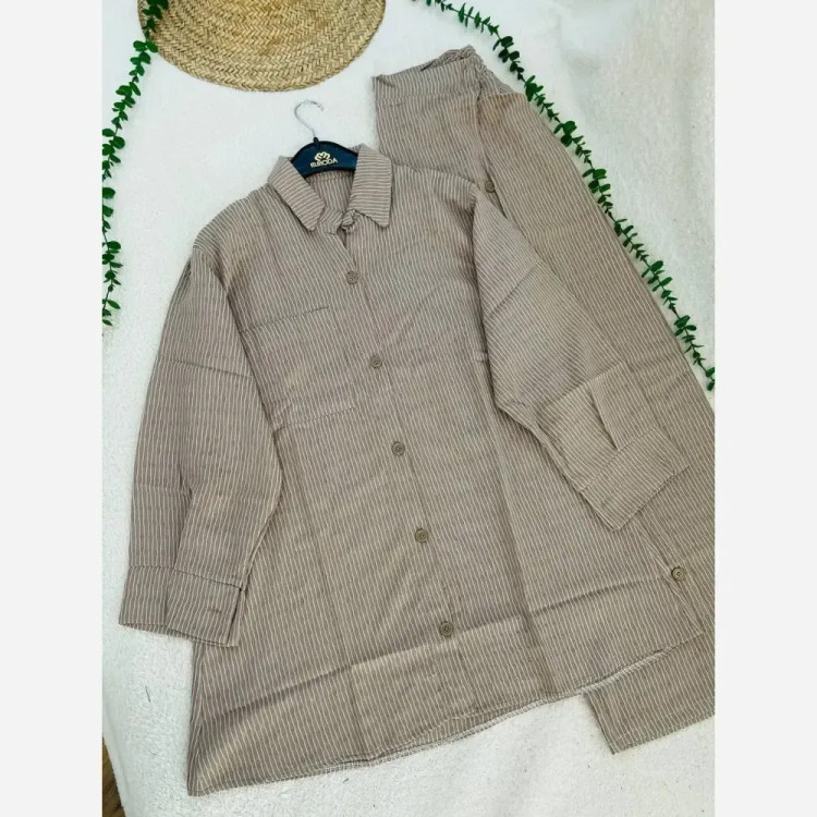 ست تونیک شلوار سالسا شانتون عنکبوتی فری سایز زنانه