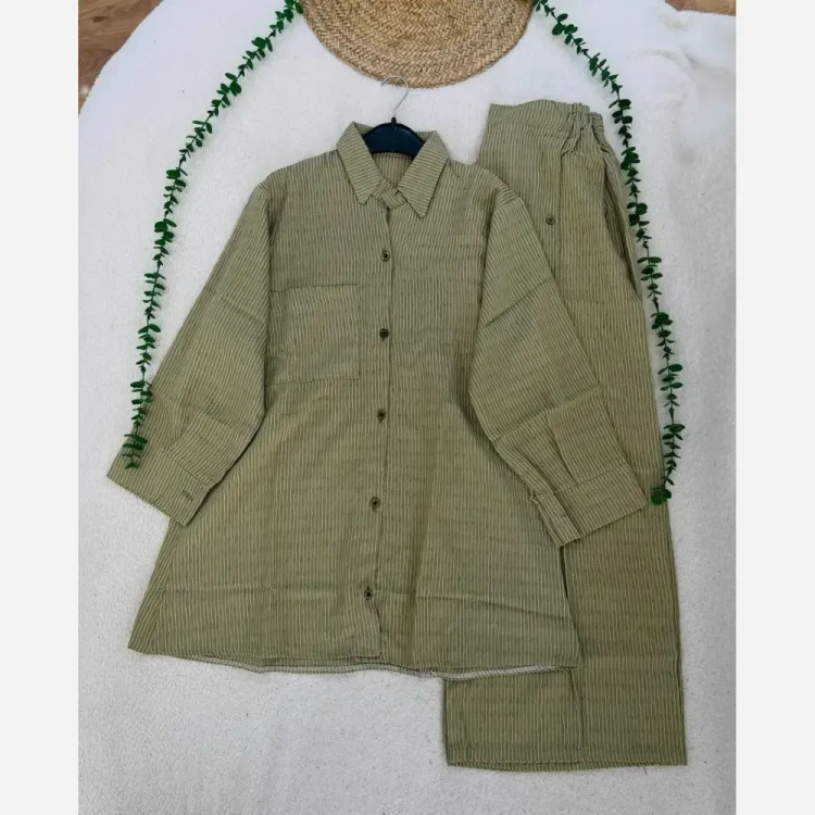 ست تونیک شلوار سالسا شانتون عنکبوتی فری سایز زنانه
