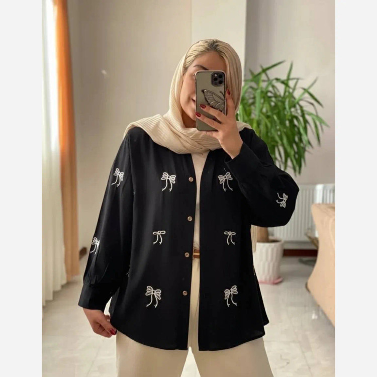 شومیز مانتویی لنین درجه یک زنانه مدل قاصدک رنگ بندی متنوع
