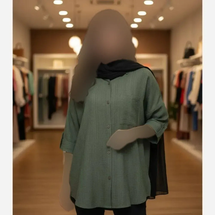 شومیز مانتویی مهسا جنس بابوس درجه یک وارداتی سایز 38 تا 46