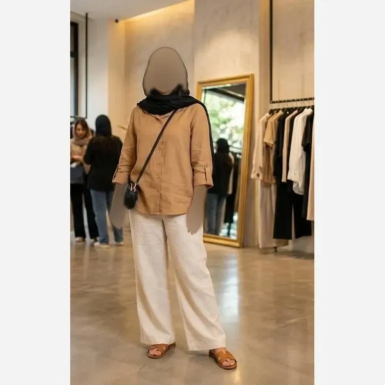 شومیز مانتویی مهسا جنس بابوس درجه یک وارداتی سایز 38 تا 46