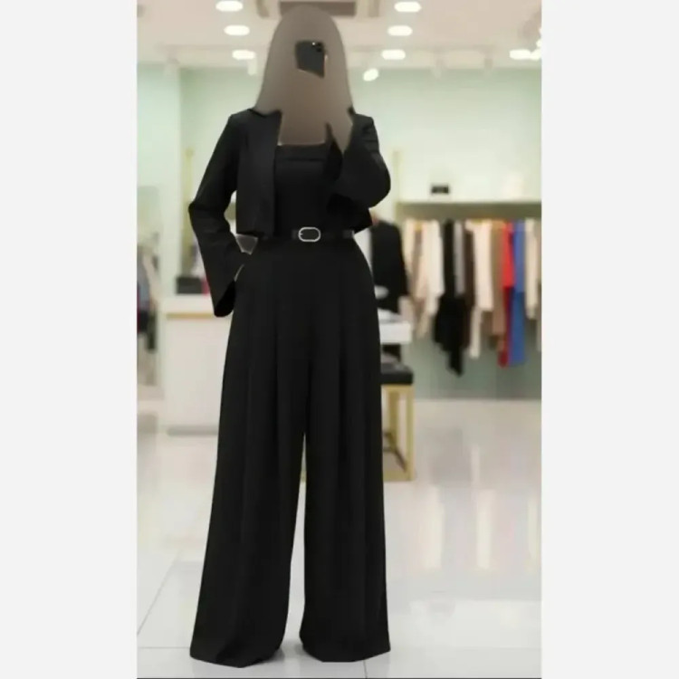 کت و اورال سودا رنگ مشکی جنس مارراتی نخ توییست سایز 38 تا 48