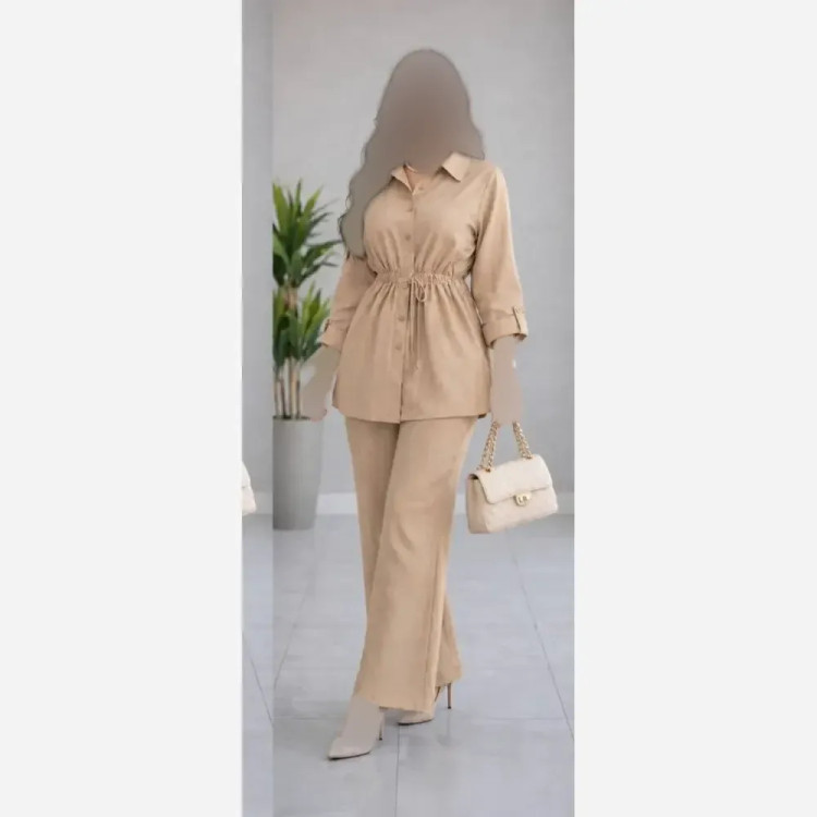 شومیز شلوار کمرگت شانتون تایوان درجه یک سایز 38 تا 46