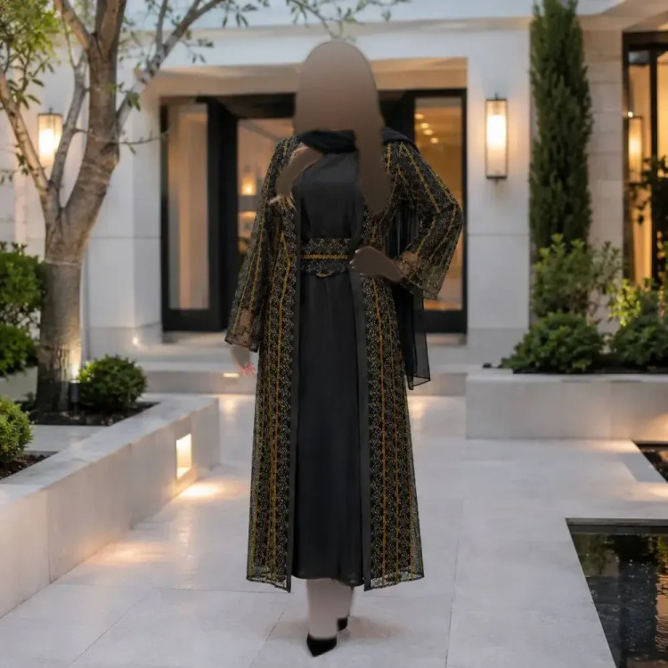 ست دو تیکه مجلسی زنانه طرح ثریا سارافون صوفیا و رویه دانتل سایز بزرگ