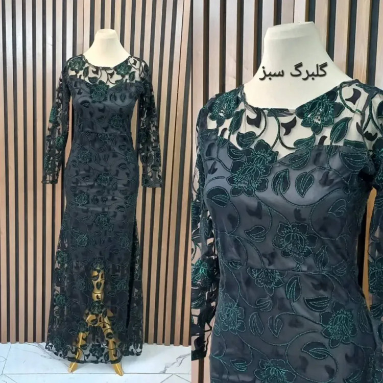 ماکسی مجلسی فلوک مخمل شاین قد 160