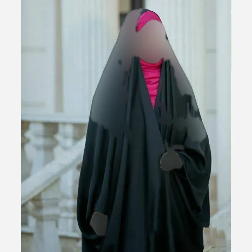 چادر جده عربی اصیل کرپ حریر الاسود رنگ مشکی سایز 150 تا 170