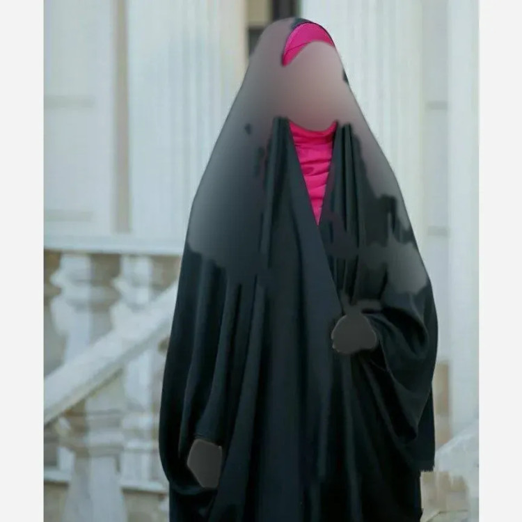 چادر جده عربی اصیل کرپ حریر الاسود رنگ مشکی سایز 150 تا 170