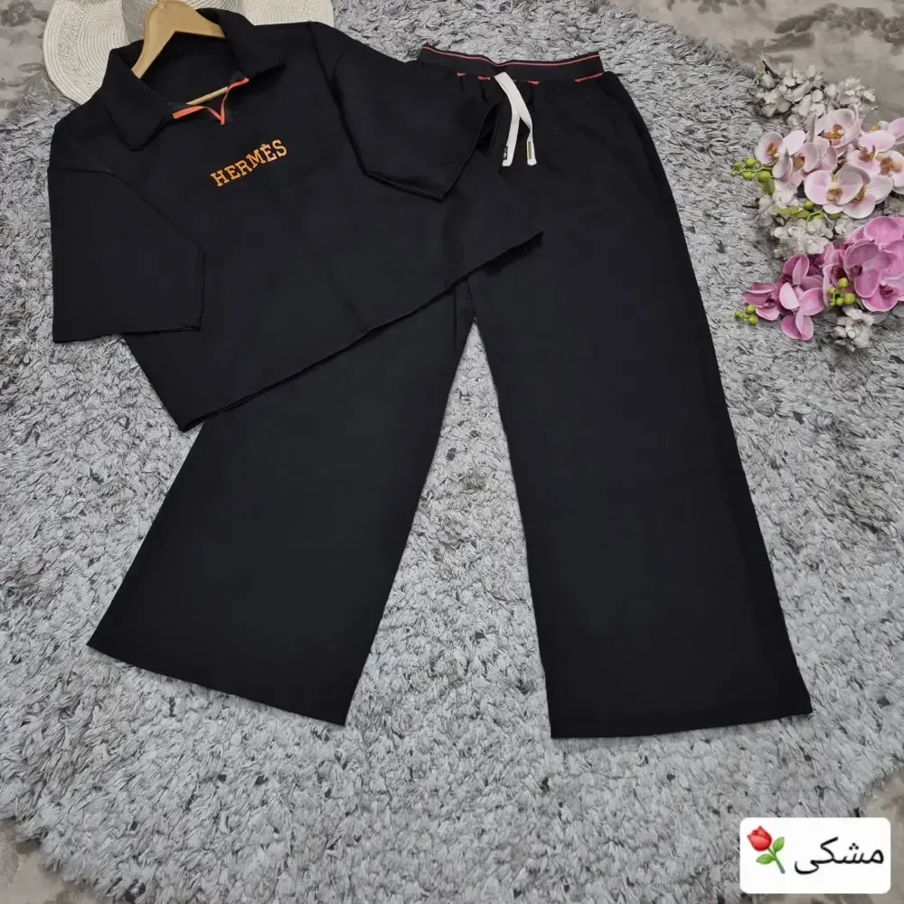 ست تیشرت و شلوار مازراتی مدل هرمس فری سایز رنگی