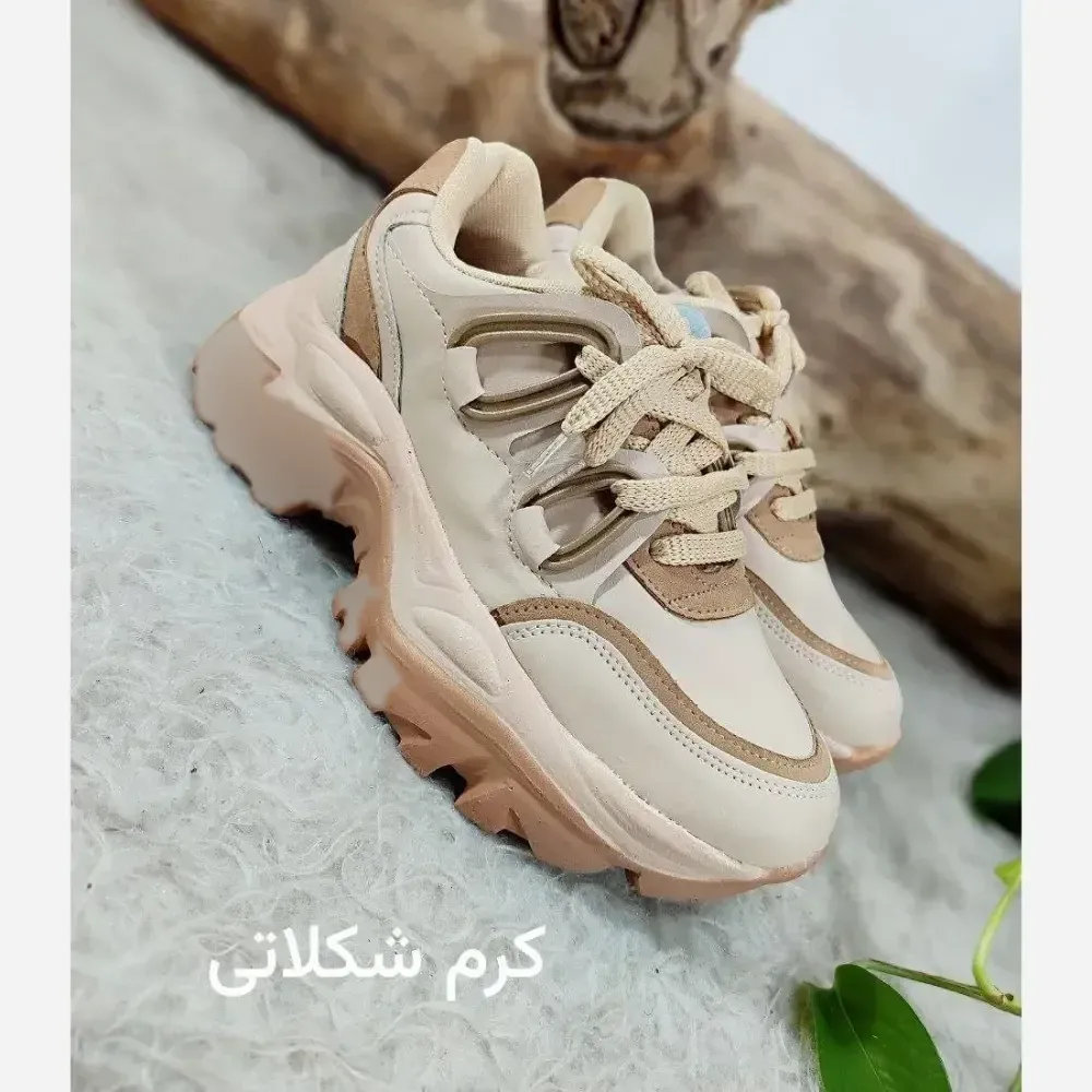 کتونی لژ دار طبی چرم صنعتی زنانه مدل لول