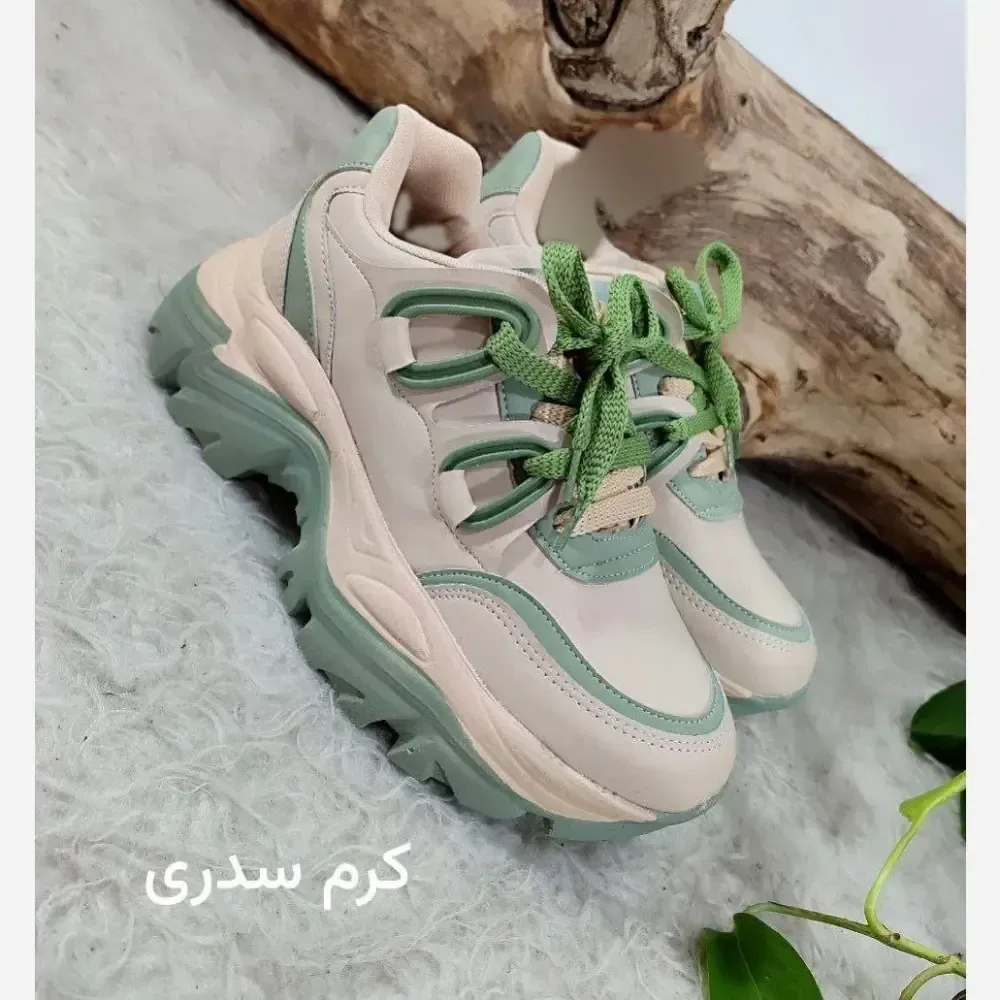 کتونی لژ دار طبی چرم صنعتی زنانه مدل لول