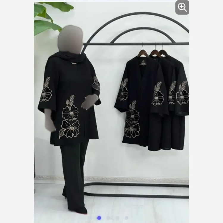 مانتو گلرخ مخمل شنل اعلا مشکی سایز 1 و 2