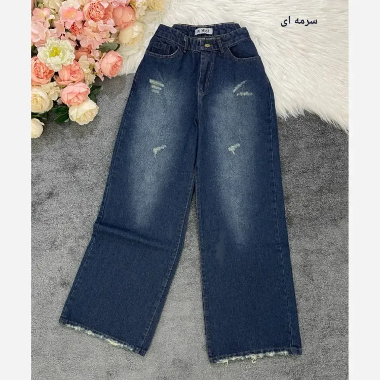 شلوار فول بگ جین درجه یک زنانه سایز 38 تا 48