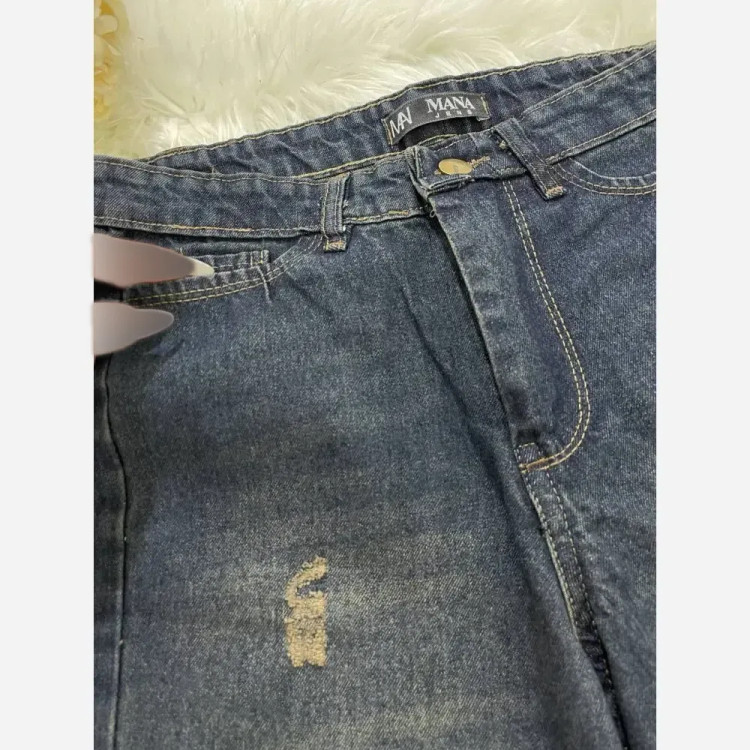 شلوار بگ جین درجه یک گرم بالا مدل شافل سایز 38 تا 48