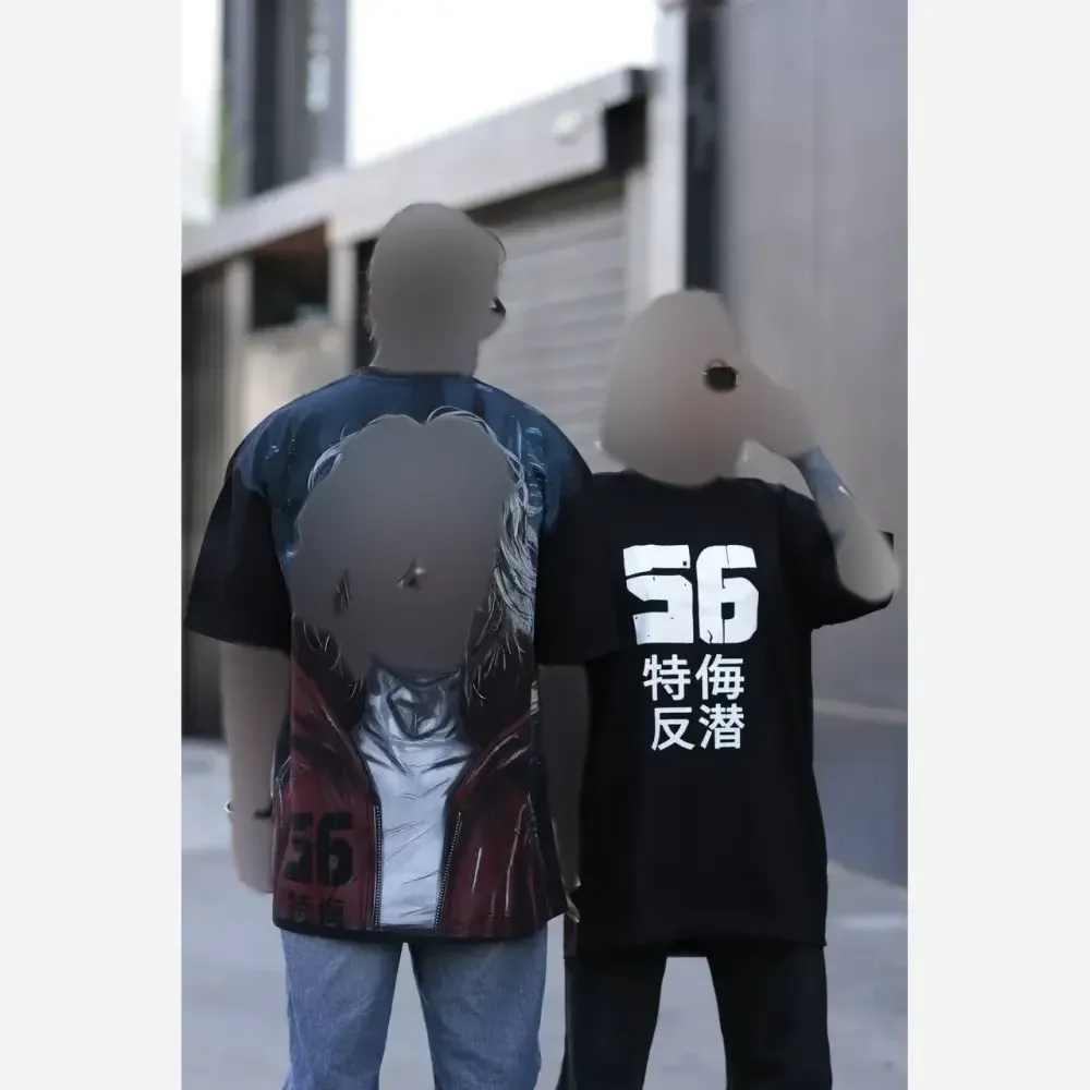 تیشرت لش چاپی مردانه نخ پنبه سوپر مشکی سایز بزرگ