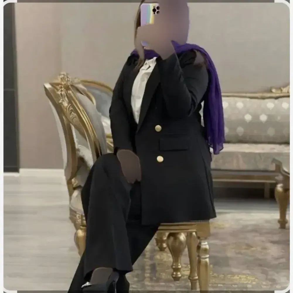 کت شلوار زنانه مزونی دبل مازراتی رنگ مشکی