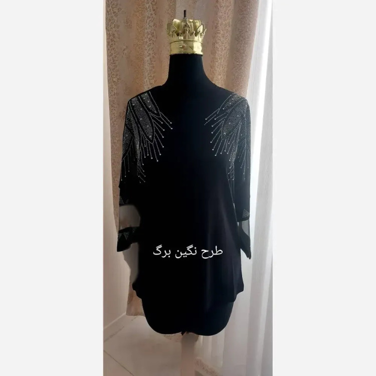 شومیز زنانه ویسکوز طرح دار چهار فصل فری سایز