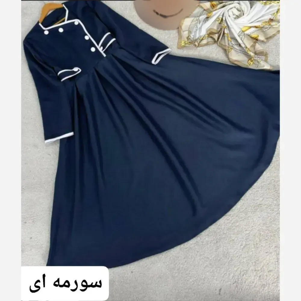 پیراهن بلند زنانه مدل آذین جنس مازراتی سایز فری سایز تا 46