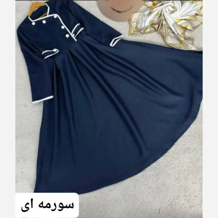 پیراهن بلند زنانه مدل آذین جنس مازراتی سایز فری سایز تا 46