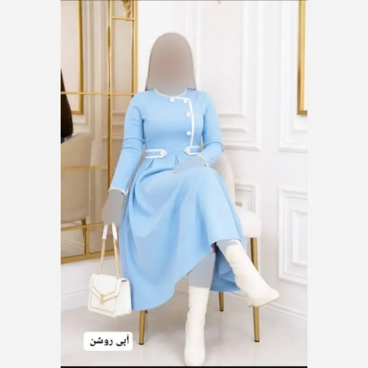 پیراهن بلند زنانه مدل آذین جنس مازراتی سایز فری سایز تا 46