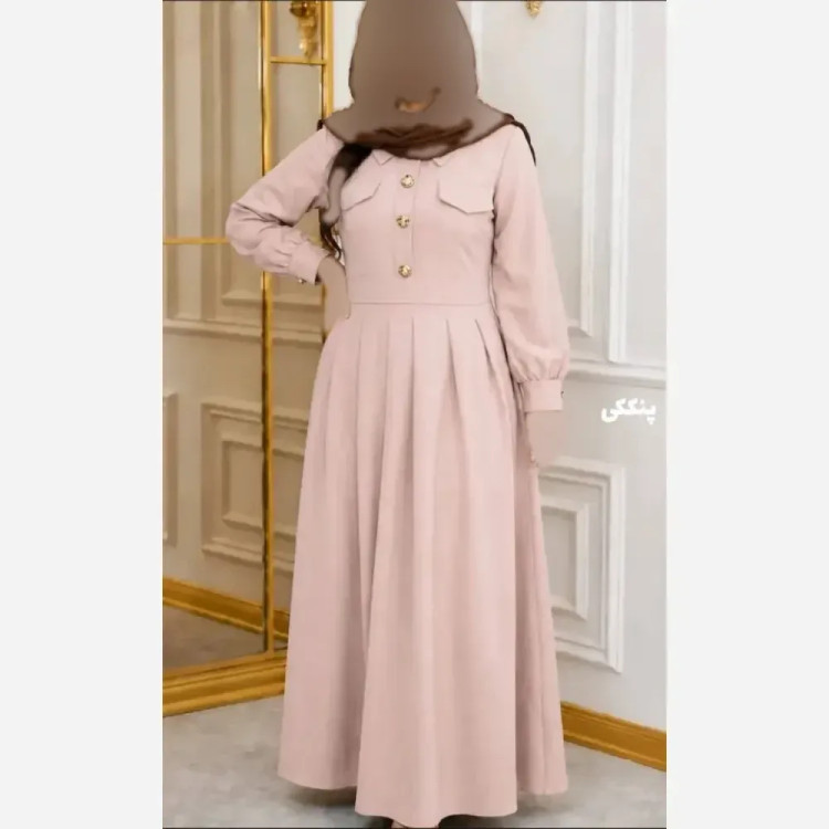 پیراهن بلند زنانه مدل ساره جنس الیزه درجه یک فری سایز
