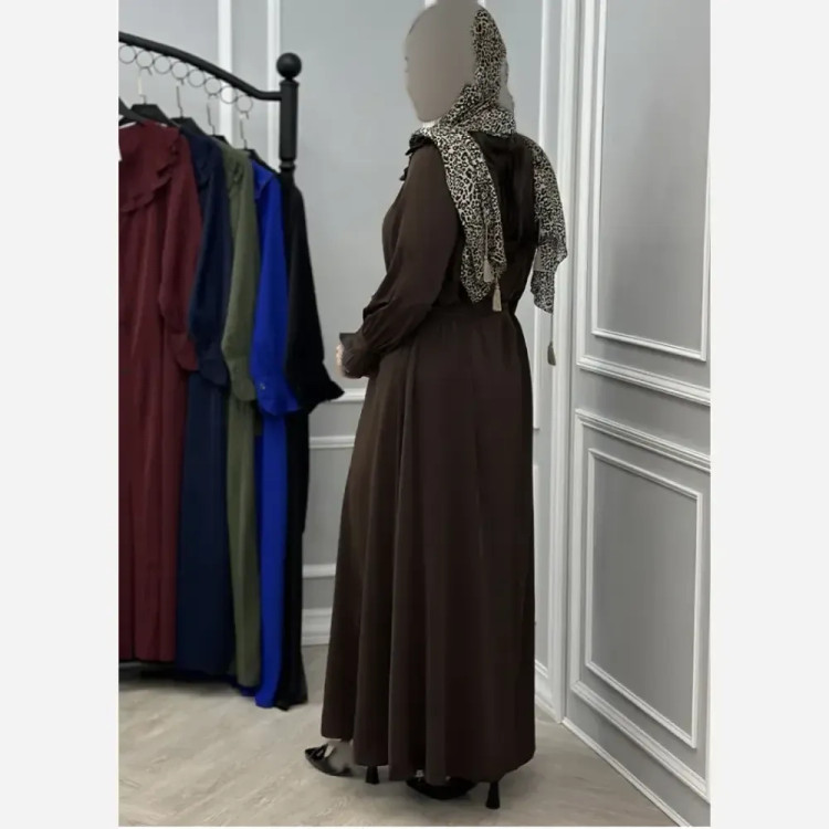 لباس زنانه طرح رزا جنس کرپ الیزه قد 140 سانتی متر