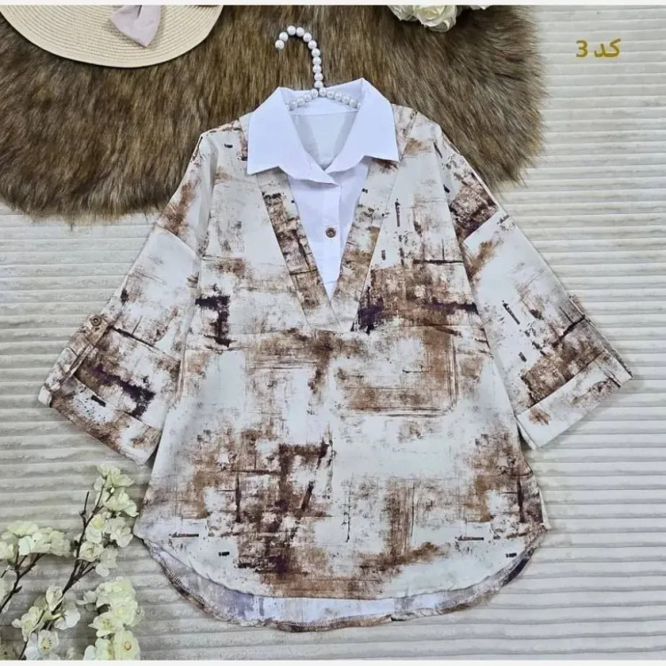 تونیک مانتویی هلیا جنس صوفیا گازوئیلی فری سایز تا 48