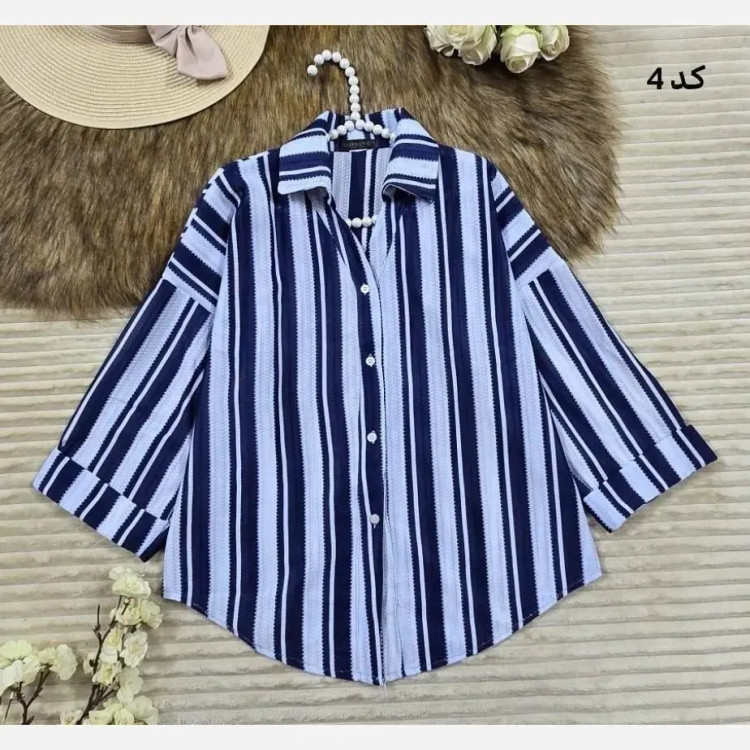 مانتو مراکشی راه راه خنک فری سایز تا 46