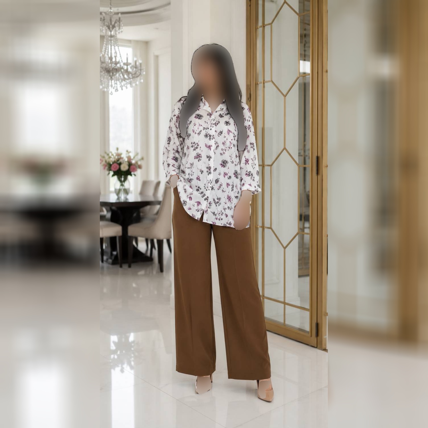 شلوار زنانه مدل بین بگ و مام استایل کامل ترند 2025که مناسب انواع استایل ها میباسد جنس جین راحت و سبک