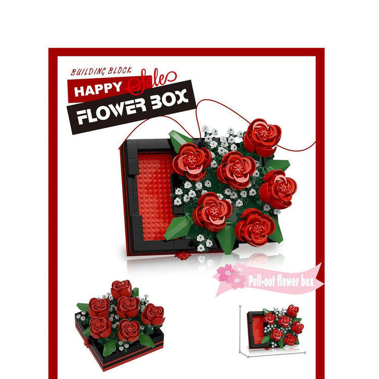 ساختنی 687 تکه مدل جعبه گل طرح Rose کد 7372